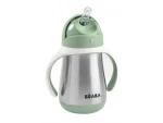Beaba Hrnek termoizolační s brčkem nerez 250ml Sage Green (913535BB)