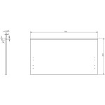 MEXEN - Rivel čelo pro koupelnovou skříňku reliéf 80 x 43,5, grafit mat 91A20-0800-470-1-66