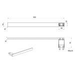 SAPHO - BELLA držák ručníků 400, L/R, chrom FA312