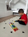 Mamido Montessori dřevěná hra s čísly a magnetickým prutem 77 dílků