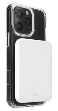 Puro Mag Plus bílá / Powerbanka / 5000 mAh / MagSafe / Qi2 / 20W PD / USB-C