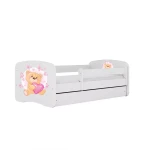 Dětská postel Babydreams bílá 80x160 Medvídek s motýlky