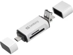 Sandberg čtečka paměťových karet / konektory USB-C + USB + MicroUSB / sloty SD a microSD (136-28)