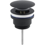 CERANO Umyvadlová výpusť - 5/4“ click-clack - univerzální - černá matná