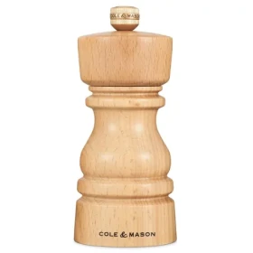 ColeMason London Natural Beech / Mlýnek na sůl / výška 13 cm / bukové dřevo (H233003)