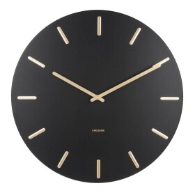 Karlsson 5716WH 45cm - Karlsson Nástěnné hodiny Charm Black Gold 45 cm, černá barva, kov