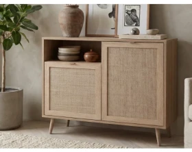 Skříňka 2-dveřová Bali, dub sonoma/výplet