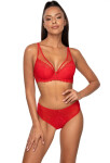 Dámská push-up podprsenka M-0198/11 Estelle Červená - MAT červená 75D