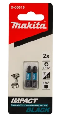 Makita B-63616 Torzní bit 1/4" PH2 25mm (2ks) (B-63616)