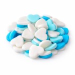 Dortisimo Cukrová srdíčka velká bílá a modrá (50 ks)