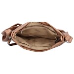 Moderní dámská koženková crossbody Anup, světle hnědá