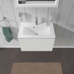 DURAVIT - L-Cube Umyvadlová skříňka Compact, 40x62x39 cm, 1 zásuvka, lesklá bílá LC615602222