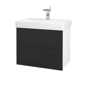 Dřevojas - Koupelnová skříňka VARIANTE SZZ2 70 pro umyvadlo Laufen Pro S - N01 Bílá lesk / N03 Graphite 195076
