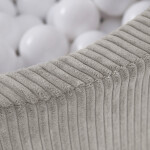 PLUSH NEST PLUSH NEST Suchý bazén kulatý z prémiového manšestru béžový Ø 90 × 30 cm s 200 míčky