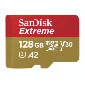 Paměťová karta SanDisk Extreme MicroSDXC 128GB+SD Adapter 190MB/s & 90MB/s