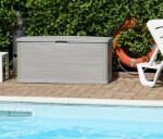 TOOMAX WOODYS zahradní plastový úložný box 280 L - světle šedá