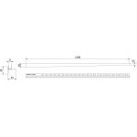 MEXEN - Line-B spádová lišta pro sklo 120 cm pravá, zlato szczotka 185504120R