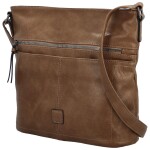 Trendy dámská koženková crossbody kabelka Tomila, khaki