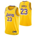 Nike Dětský dres Los Angeles Lakers NBA LeBron James #23 Swingman Žlutá (YOUTH)
