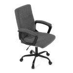 Kancelářské křeslo, šedá látka, kovový kříž