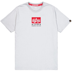 Alpha Industries Tričko Satin Logo T pastel grey S