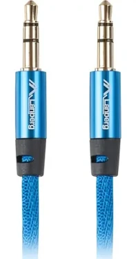 Lanberg CA-MJMJ-10CU-0030-BL modrá / Propojovací kabel / Jack 3.5mm (M) - Jack 3.5mm (M) / 3 m (CA-MJMJ-10CU-0030-BL)