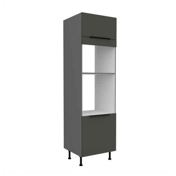 Vysoká skříňka pro vestavnou a mikrovlnou troubu Aria ANT 60 DPM-210 2F Barva korpusu: Antracit, Barva dvířek: GR - Graphite AFM