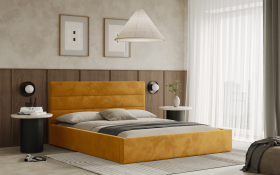FRONTI Postel LIVO 180x200 zlatá s úložným prostorem