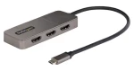StarTech USB-C MST Hub šedá / 3portový hub / 3× HDMI / 4K 60Hz / pouze Windows (MST14CD123HD)