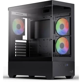 Aerocool P500D-G-BK-v1 černá / Skříň / Midi Tower / ATX / tvrzené sklo / ARGB / bez zdroje (ACCM-PN06033.11)