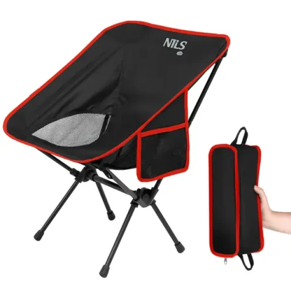 NILS Camp NC3320 Ultralehké skládací křeslo černé (5908261680977)