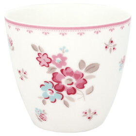 GREEN GATE Latte cup Elba White 300 ml, růžová barva, porcelán 300ml