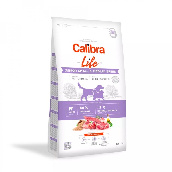 Calibra Dog Life Junior Small & Medium Breed Lamb Hmotnost balení: 12 Kg