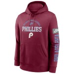 Nike Pánská mikina Philadelphia Phillies MLB Club Cooperstown Splitter Hoodie Maroon Velikost: S