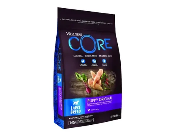 Wellness Core Dog Original Puppy Large kuře 10kg / Krmivo pro štěňata velkých plemen (076344107897)