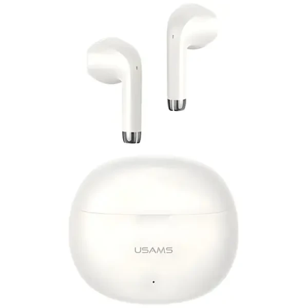USAMS US-YO17 Rhymbo TWS béžová / Bezdrátová sluchátka do uší / Bluetooth 5.3 / 35 mAh + 400 mAh (BHUYO02)