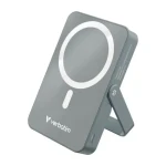 Verbatim Charge 'n' Go šedá / Magnetická bezdrátová powerbanka / 10000 mAh / USB-C / MagSafe / 15-20W