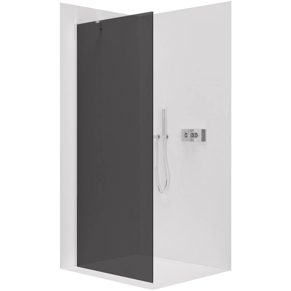 CERANO Sprchová zástěna Walk-in Onyx Y L/P - 10 mm - chrom, grafitové sklo - 130x200 cm