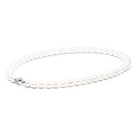 Luxusní perlový náhrdelník Ricarda 50 cm - sladkovodní perla, stříbro 925/1000, 50 cm Bílá