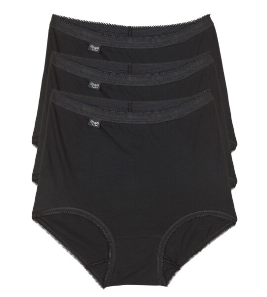 Dámské kalhotky 3 pack Basic maxi black - Sloggi černá 4XL