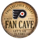 Wincraft Dřevěná Cedule Philadelphia Flyers Fan Cave Circular Wood Sign