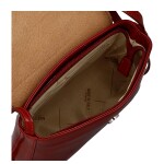 Trendy dámská kožená crossbody kabelka Georga, červená