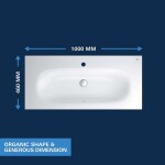 GROHE - Essence Umyvadlo s přepadem 100x46 cm, PureGuard, alpská bílá 3956600H