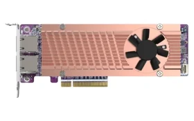 QNAP QM2-2P410G2T / Marvell AQC113C / Konektor: 2 x M.2 2280 PCIe (Gen4 x4) NVMe SSD (QM2-2P410G2T)