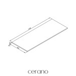 CERANO - Deska pod umyvadlo Navira Slim - betonově šedá - 120x1,8x46 CER-663070
