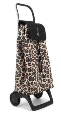 Rolser Jet Wild Joy leopardí vzor / Nákupní taška na kolečkách / 40 l / nosnost 40 kg / výška 97,5 cm