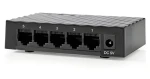 Nedis Síťový switch 5 portů černá / Switch / 5x GbE / bez PoE / VLAN / ABS (NSWH5P110BK)