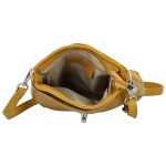 Dámská kožená crossbody kabelka Lara sweet new, žlutá