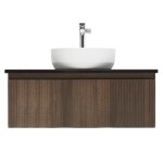 Koupelnová skříňka s umyvadlem a baterií SAT Evolution 98x30x44,8 cm ořech mat SATEVO100NADBUB SATEVO100NADBUB