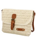 Dámská pletená crossbody kabelka Olive Boho, béžová